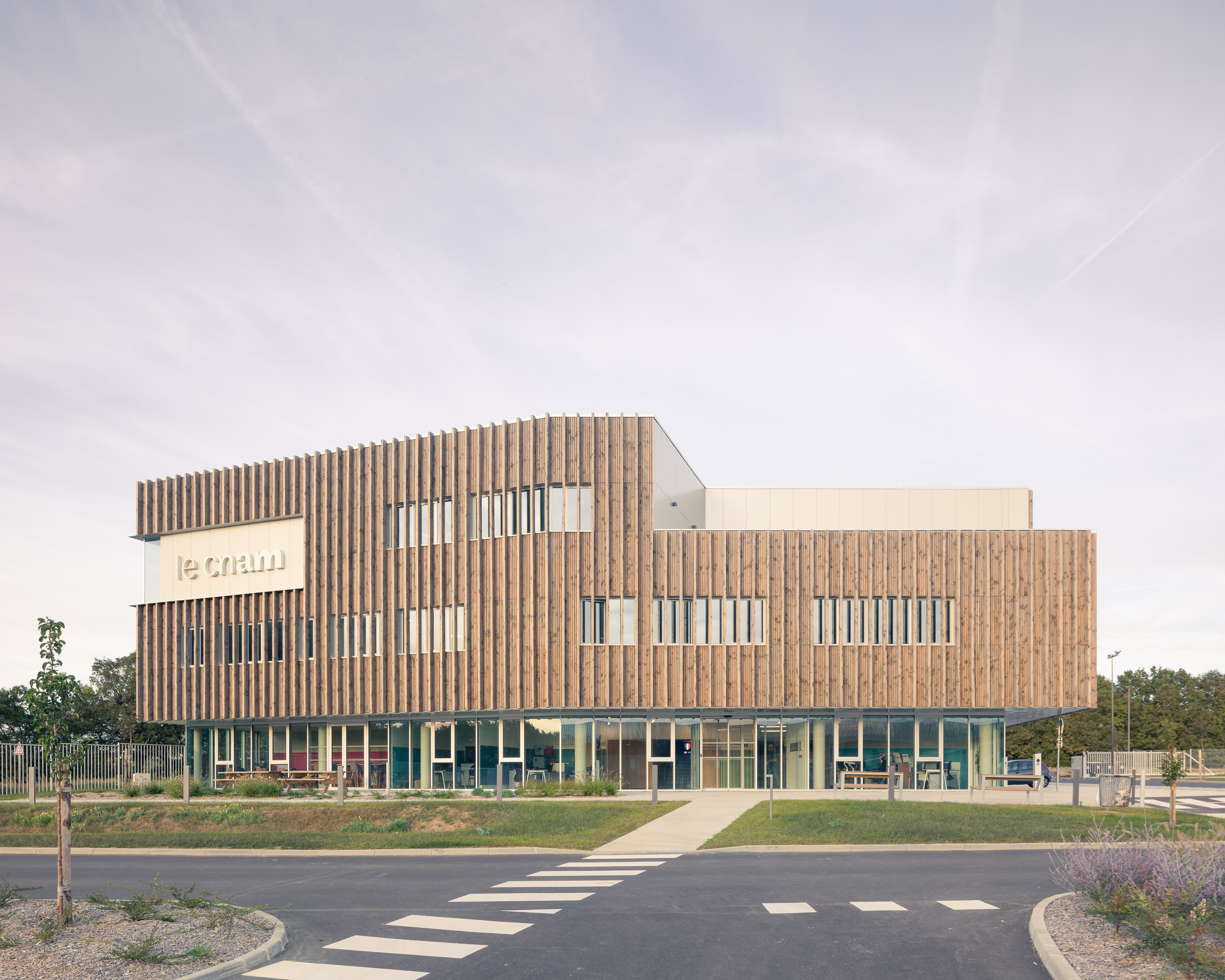 Bâtiment en bois du Cnam à La Roche-sur-Yon