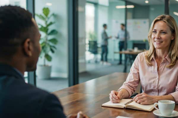 Entretien professionnel en bureau